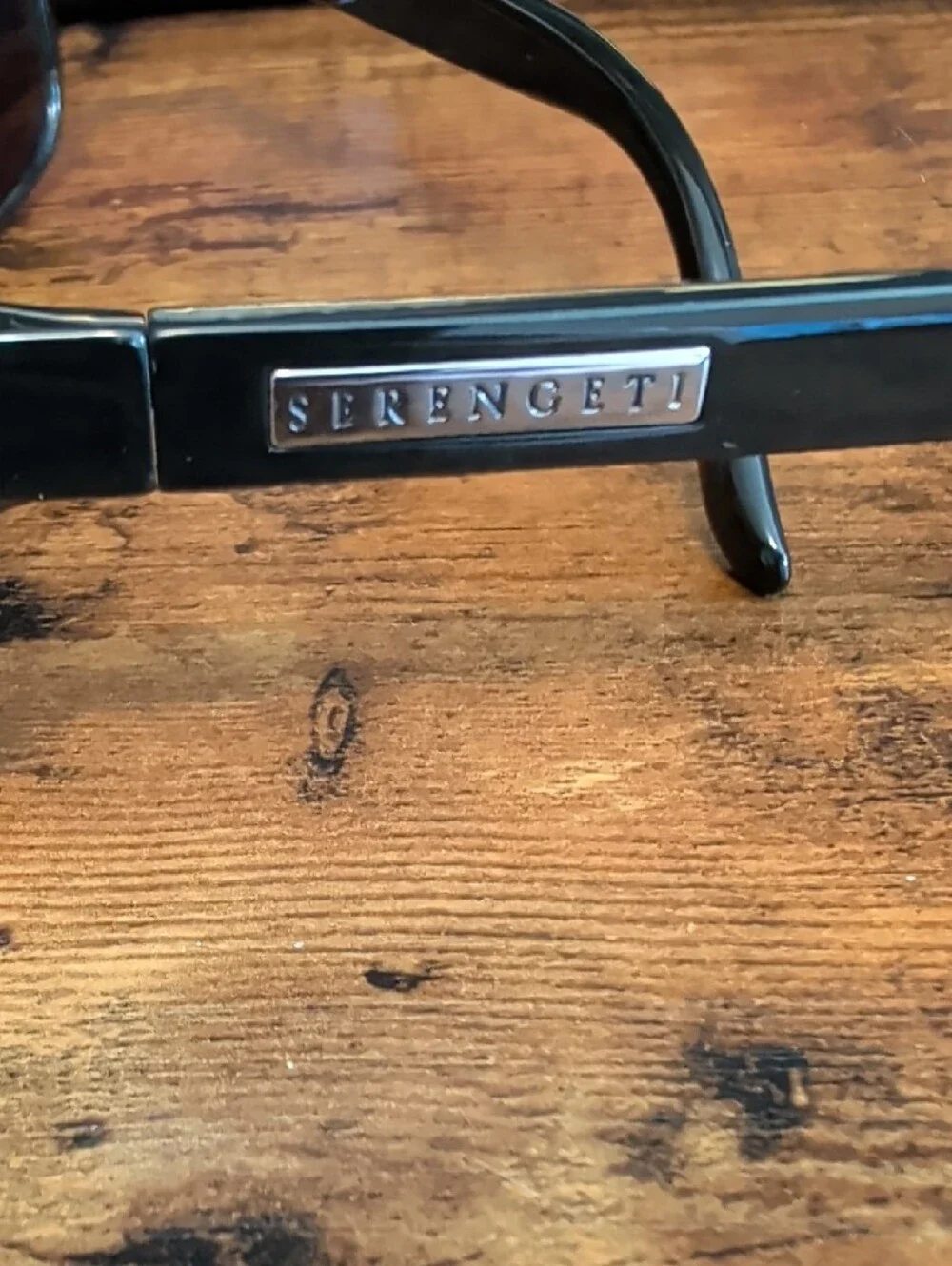 Serengeti Black Frame Brown Lens Polarized Sunglasses